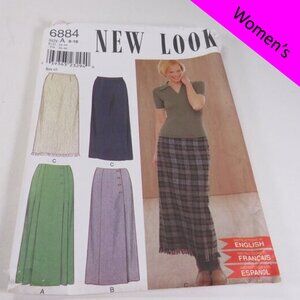 New Look 6884 clothing pattern straight skirt 8-18